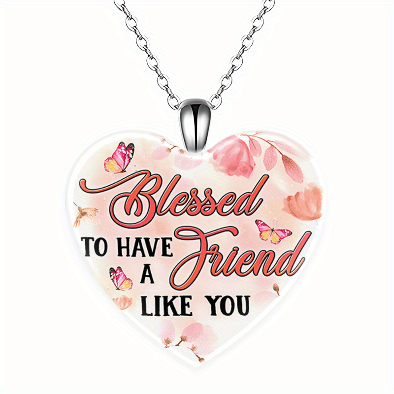 Crystal Pendant Necklace Flowers English Birthday Gift