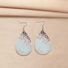 Leopard Pattern PU Leather Hook Earrings Toy Gift