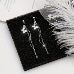 Halloween Party Butterfly Tassel Stud Earrings