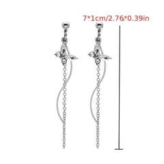 Halloween Party Butterfly Tassel Stud Earrings