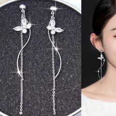 Halloween Party Butterfly Tassel Stud Earrings