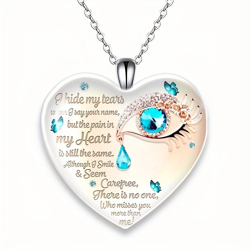 Crystal Pendant Alphabet Necklace English Birthday Gift For Boyfriend And Girlfr