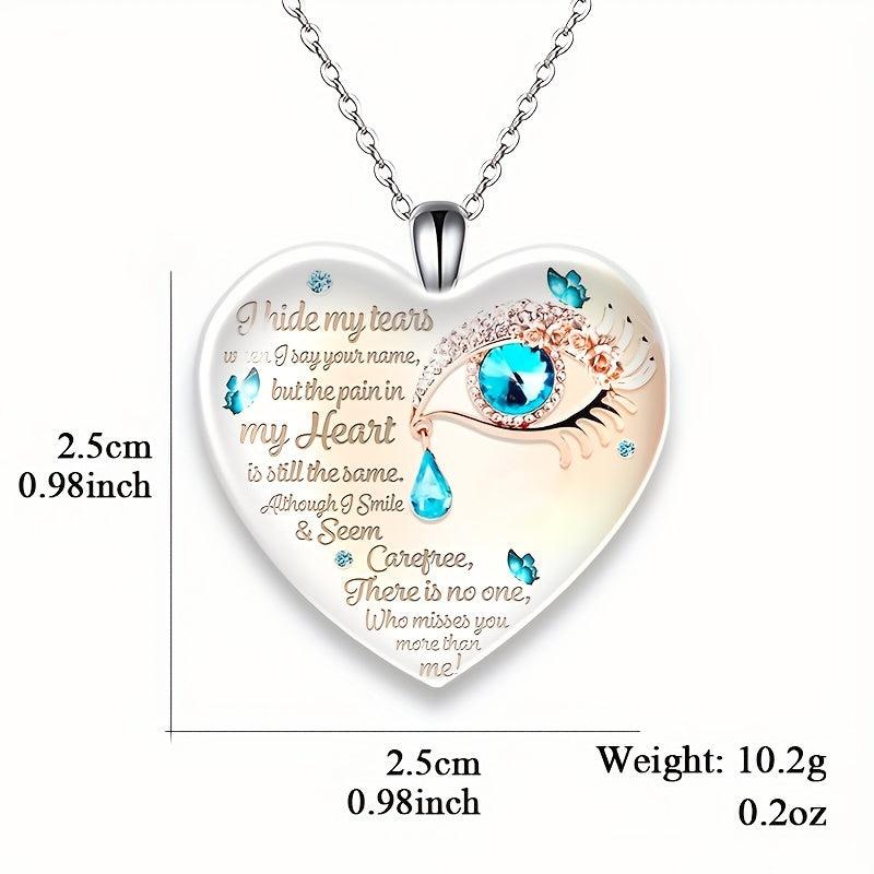 Crystal Pendant Alphabet Necklace English Birthday Gift For Boyfriend And Girlfr