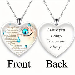 Crystal Pendant Alphabet Necklace English Birthday Gift For Boyfriend And Girlfr