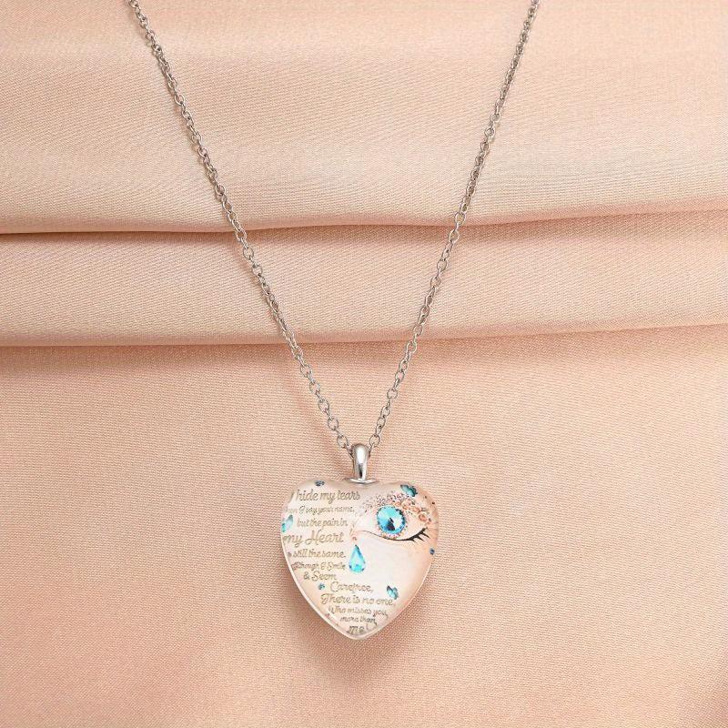 Crystal Pendant Alphabet Necklace English Birthday Gift For Boyfriend And Girlfr