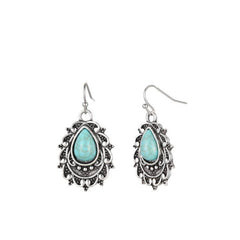 Vintage Bohemian Turquoise Water Drop Earrings