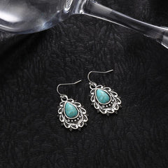 Vintage Bohemian Turquoise Water Drop Earrings