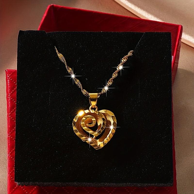 Hollow Heart Women's Necklace for Wedding Dinner Party
