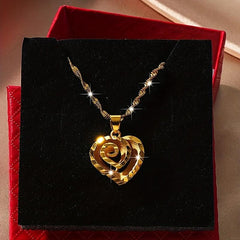 Hollow Heart Women's Necklace for Wedding Dinner Party