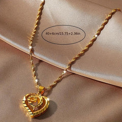 Hollow Heart Women's Necklace for Wedding Dinner Party