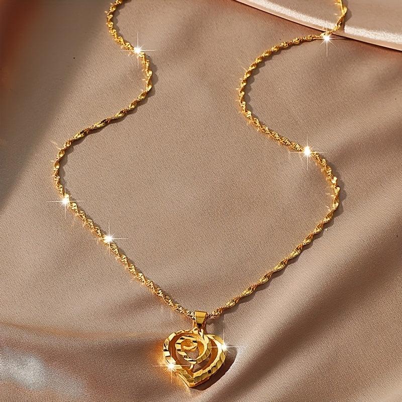 Hollow Heart Women's Necklace for Wedding Dinner Party