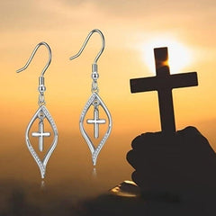 Crystal Cross Earrings For Women Daily Party Earrings