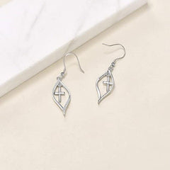 Crystal Cross Earrings For Women Daily Party Earrings