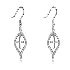 Crystal Cross Earrings For Women Daily Party Earrings