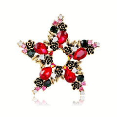 Christmas Retro Hollow Pentagram Brooch Pin Creative Pin Clothing