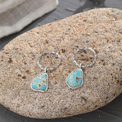 Irregular Pattern Turquoise Earrings Retro Jewelry Gift