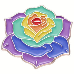 Camellias Brooches: Creative Flower-shaped Metal Badges