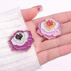Camellias Brooches: Creative Flower-shaped Metal Badges