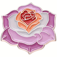 Camellias Brooches: Creative Flower-shaped Metal Badges