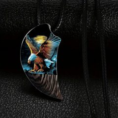 Retro Eagle & Moon Necklace Men Women Banquet Party Jewelry