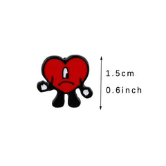 Heart Earrings Cartoon Stud Earrings For Women Girls Kids Jewelry