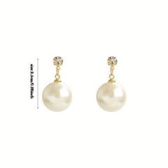 Sweet Pearl Earrings Retro Stud Earrings Ear Jewelry For Girls Women
