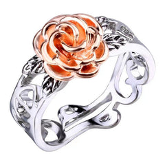 Antique Hollow Out Rose Flower Women's Ring