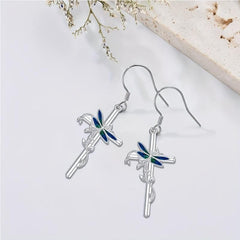 Dragonfly Cross Earrings Animal Jewelry for Girls