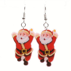 Santa Claus Dangle Earrings Women Jewelry Christmas Gift Party