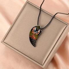 Retro Crow Phoenix Moon Necklace for Men Women Party Jewelry