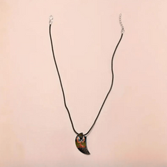 Retro Crow Phoenix Moon Necklace for Men Women Party Jewelry