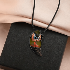 Retro Crow Phoenix Moon Necklace for Men Women Party Jewelry