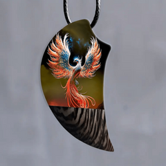 Retro Crow Phoenix Moon Necklace for Men Women Party Jewelry