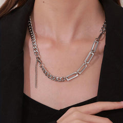 Hip hop Men's Stainless Steel Necklace Cold Style Non fading Necklace
