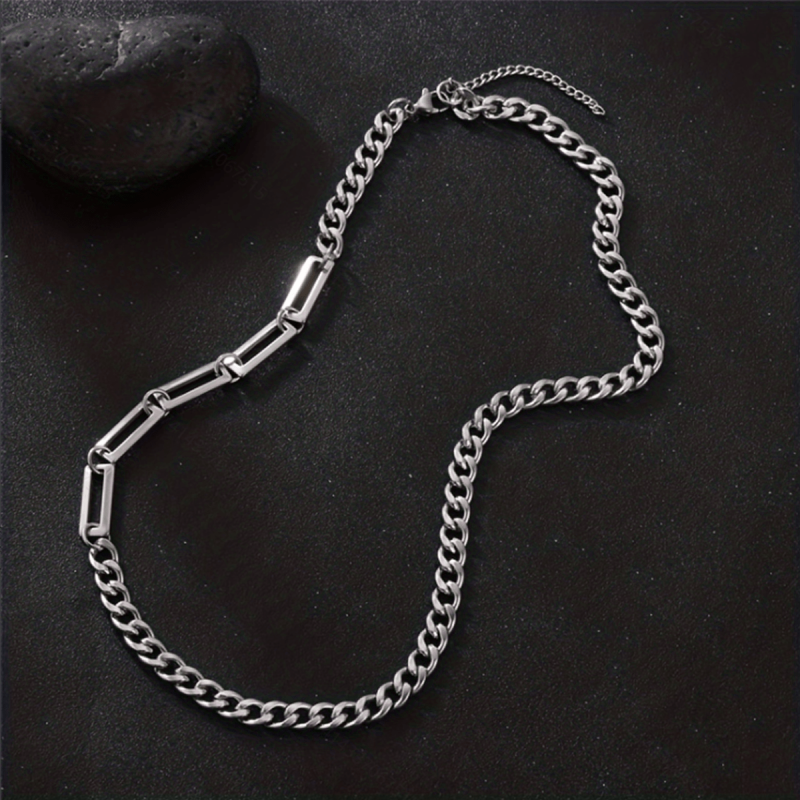 Hip hop Men's Stainless Steel Necklace Cold Style Non fading Necklace