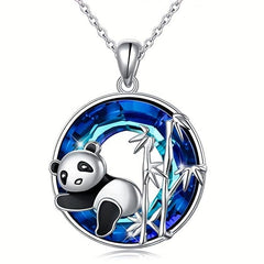 Delicate Panda Bamboo Pendant Necklace for Women