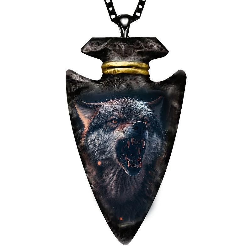 Animal Wolf Pendant Necklace for Kids Boys Men Women Holiday Christmas