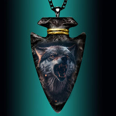 Animal Wolf Pendant Necklace for Kids Boys Men Women Holiday Christmas