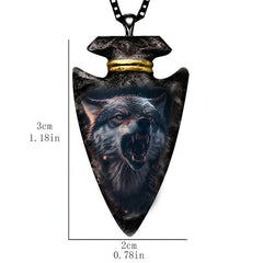 Animal Wolf Pendant Necklace for Kids Boys Men Women Holiday Christmas