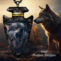 Animal Wolf Pendant Necklace for Kids Boys Men Women Holiday Christmas