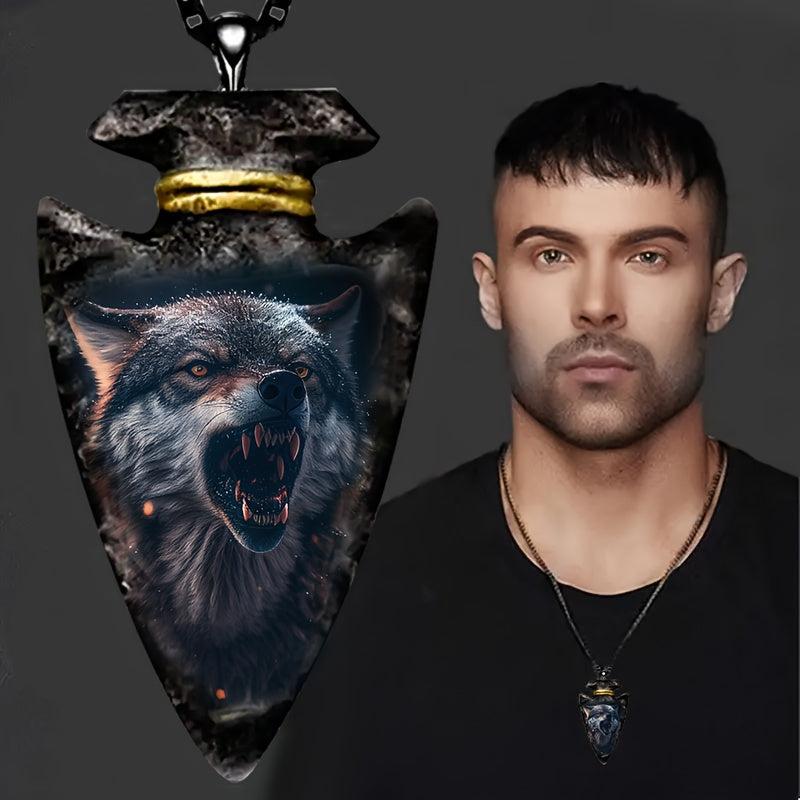 Animal Wolf Pendant Necklace for Kids Boys Men Women Holiday Christmas