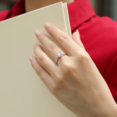 1ct Moissanite 925 Silver Women's Wedding Ring for Banquet Party Holiday