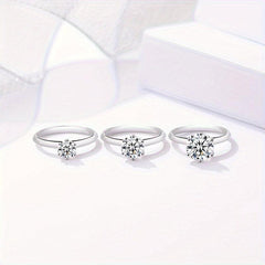 2ct Round Moissanite Engagement Ring D VVS1 Clarity Classic Solitaire Ring