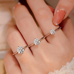 2ct Round Moissanite Engagement Ring D VVS1 Clarity Classic Solitaire Ring