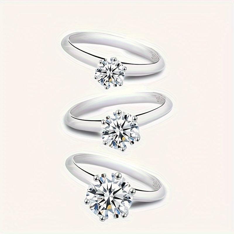 2ct Round Moissanite Engagement Ring D VVS1 Clarity Classic Solitaire Ring