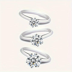 2ct Round Moissanite Engagement Ring D VVS1 Clarity Classic Solitaire Ring