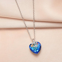 Heart Shaped Crystal Necklace Pendant Anniversary Gift