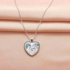 Unicorn Print Crystal Pendant Necklace for Granddaughters