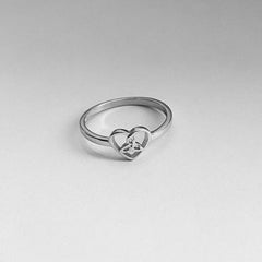 Sweet Triangle Heart Ring Women Ring Creative Party Jewelry