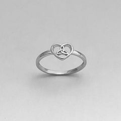 Sweet Triangle Heart Ring Women Ring Creative Party Jewelry